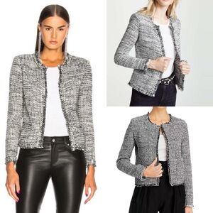 IRO Unplug Open-Front Tweed Jacket size 38 Medium
